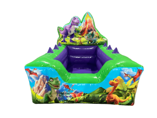Piscina de bolas Dino contorneada con respaldo alto